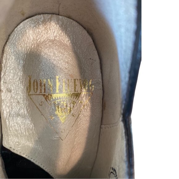 John Fluevog Mansfield Black Brogue Oxford Lace-Up Heels Women’s 8 Vintage 90s - Picture 5 of 10